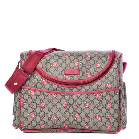 gucci pink rose diaper bag|authentic Gucci diaper bag tote.